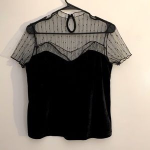 Black velvet top